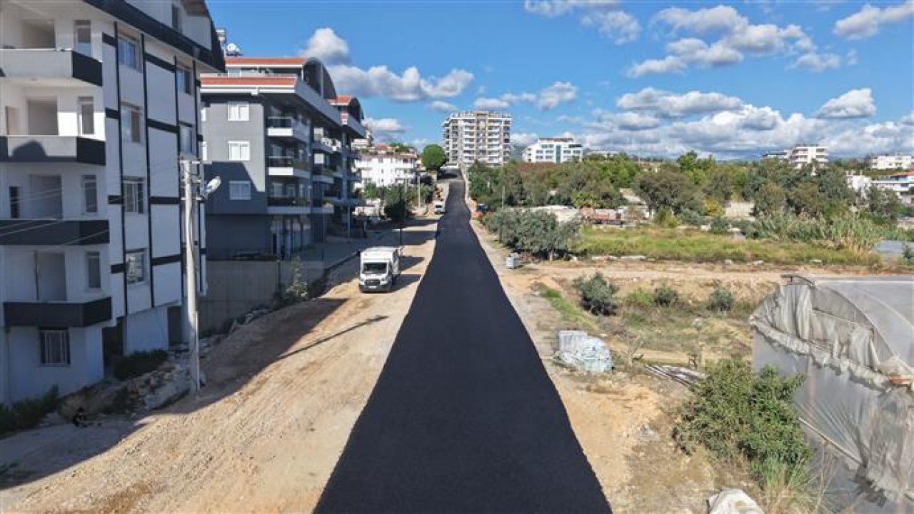 Alanya belediyesi’nden payallar’a 3,5 kilometrelik sıcak asfalt çalışması
