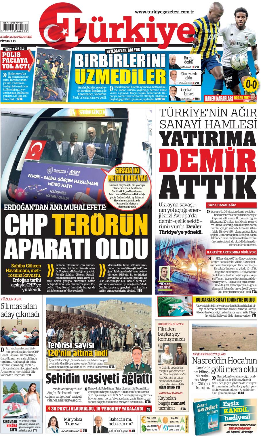 Türkiye Gazetesi Manşetleri